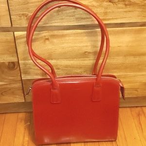 Furla Smooth Red Leather Satchel/Tote/Shoulder Bag